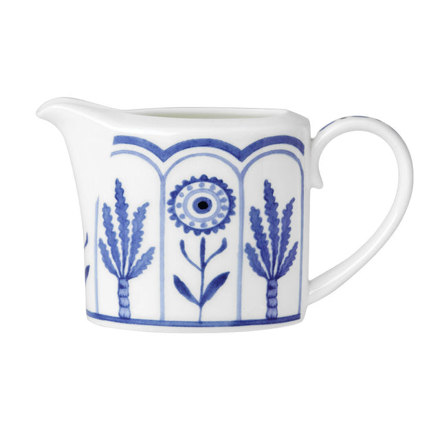 Sultan's Garden Blue Coupe Milk Jug 9cm 22cl (3 1/2" 7 3/4oz)