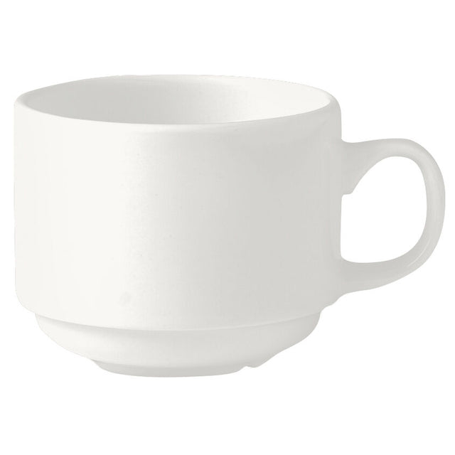 Monaco White Stacking Cup 21.5cl (7 1/2oz)
