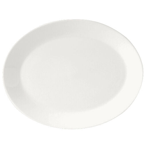 Monaco White Oval Coupe Plate 28cm (11")