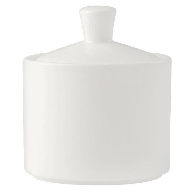Monaco White Vogue Covered Sugar Pot 22.75cl (8oz)