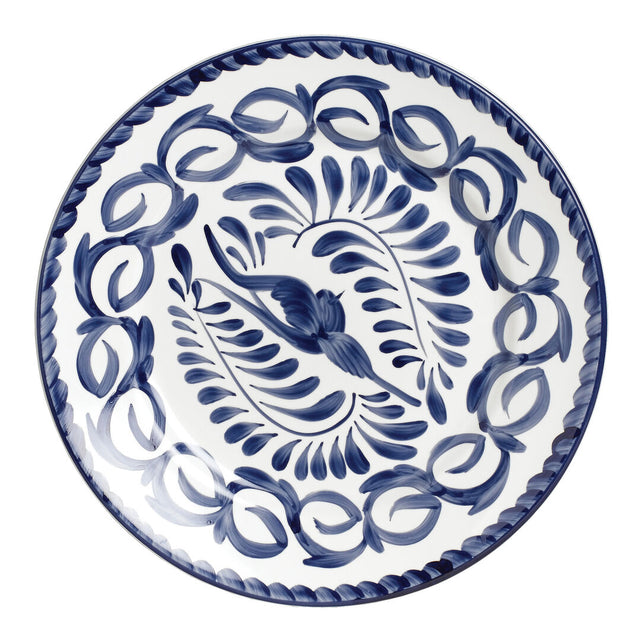 Puebla Blue Rolled Edge Plate 31cm (12 1/4")
