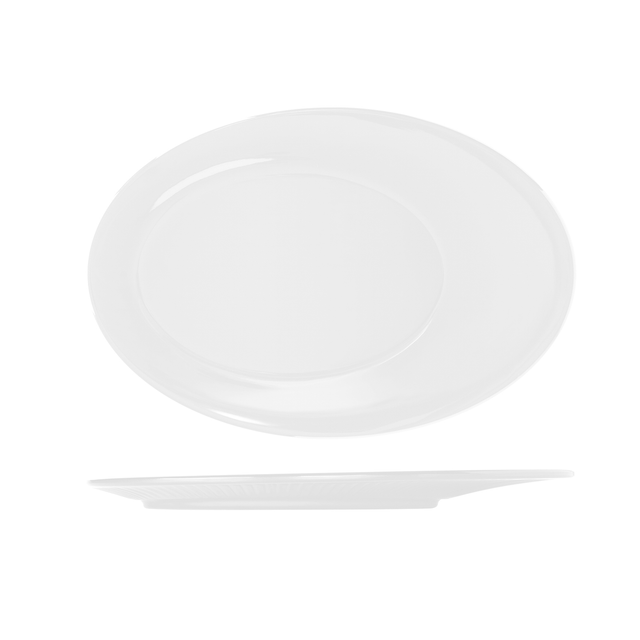 Opulence White Boston Melamine Oval Plate 30.5 x 20.7cm