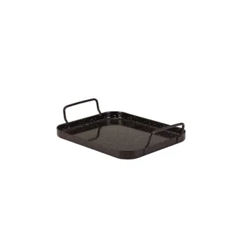 Black Enamel Tray 21 x 17cm - Pack 6