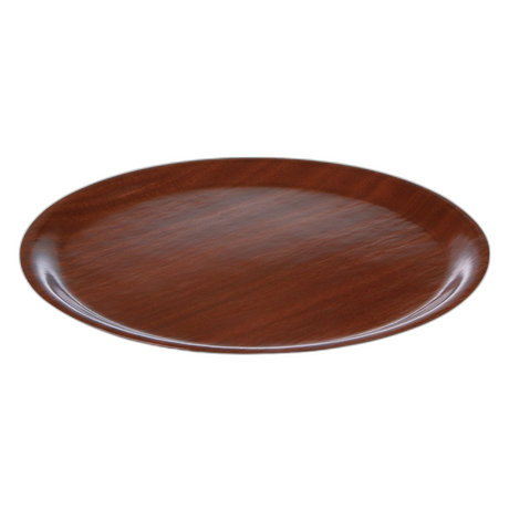 Round Mahogany Wood Tray 33cm - Pack 12