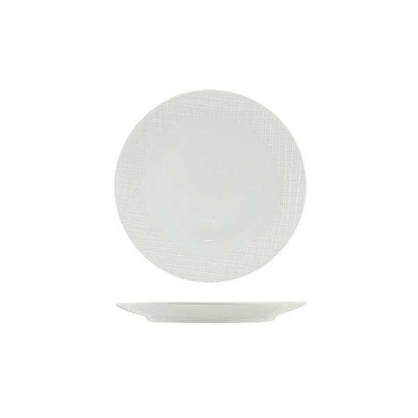 Incise Porcelain Lavara Coupe Plate 23cm