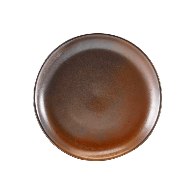 Terra Porcelain Rustic Copper Coupe Plate 24cm 6pk