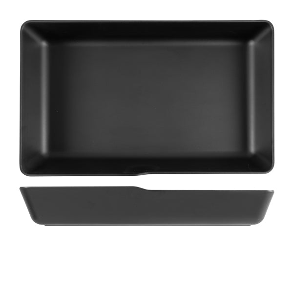 Black Copenhagen Melamine GN 1-1 Deep Dish 53 x 32.5 x 8cm