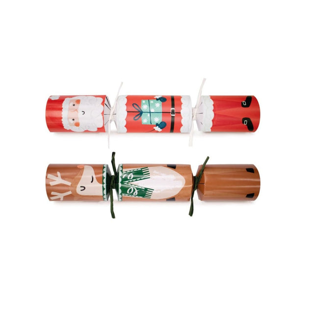 Santa and Reindeer 10" Crackers - 50 Pack