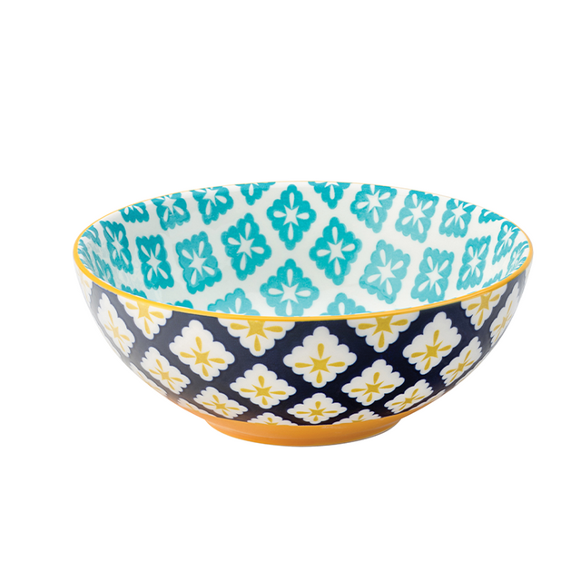 Cadiz Blue and Yellow Bowl 6.3" 6 Pack