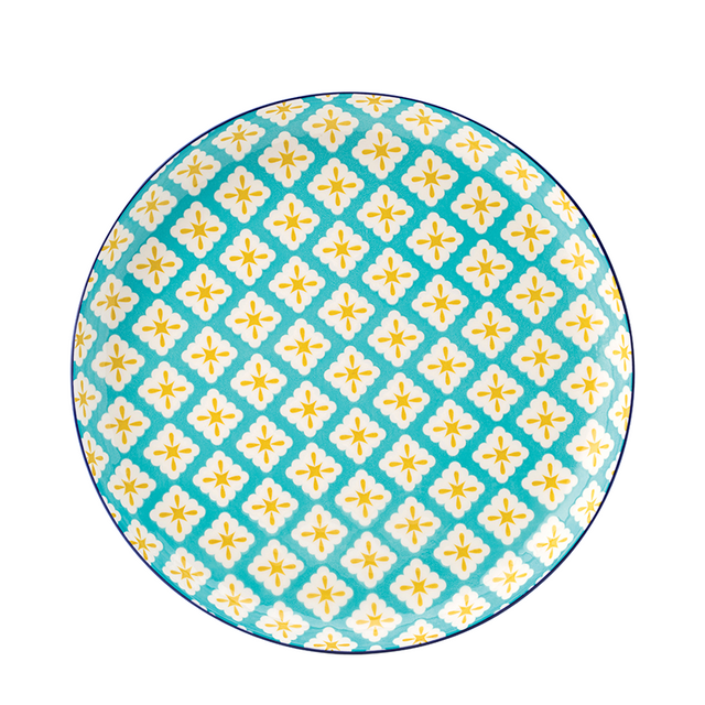 Cadiz Blue and Yellow Plate 10.5" 6 Pack