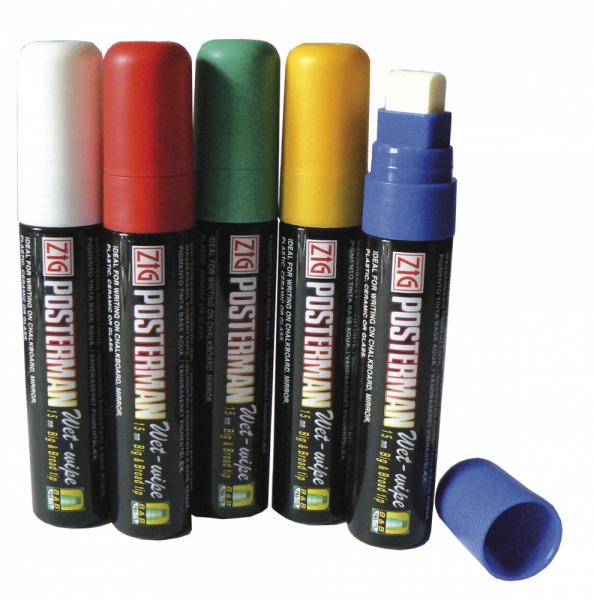 15mm Liquid Chalk Pen Pk 5 COLOUR