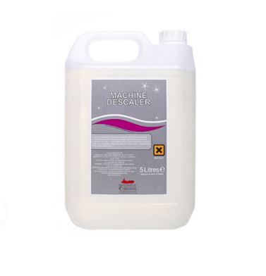 5-liter machine descaler bottle with a label on a white background