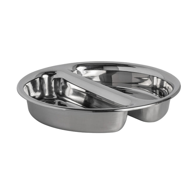 Stainless Steel Round Divided Food Pan 38.7 x 7.6cm 7.5ltr (15 1/4 x 3" 2gal)