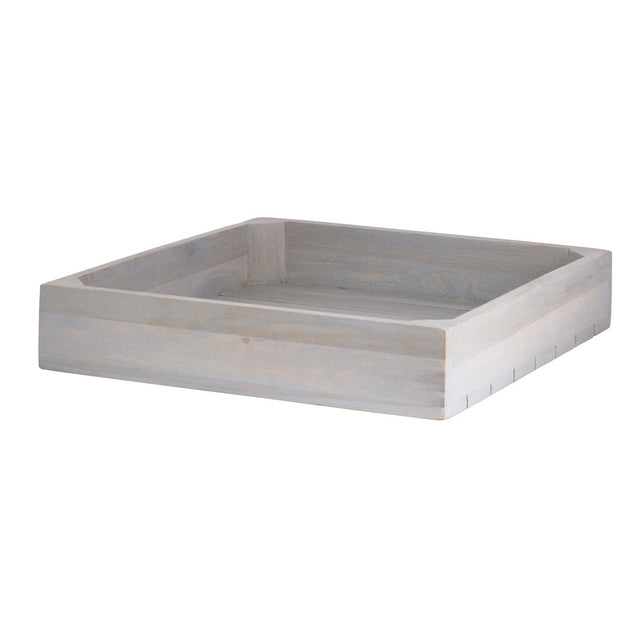 Fusion Grey Wash Wood Flat Basket 35.6cm (14")