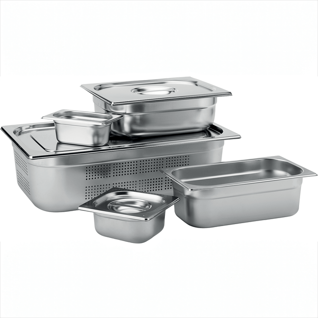 Stainless Steel GN 2/3 6.5cm Deep