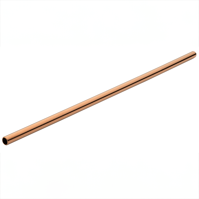 Copper Effect Stainless Steel Straw 8.5"(21.5CM) Pack 12