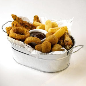 Galvanised Steel Serving Bucket 23cm x 15cm x 7cm