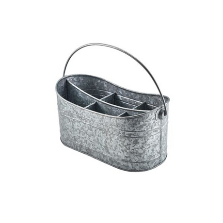 Galvanised Steel Serving Platter 24x15cm - Pack 6