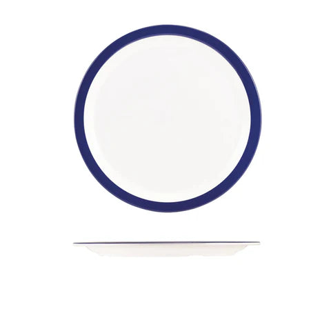 GenWare Melamine Blue Band Plate 22.5cm/ 9" - Pack 12
