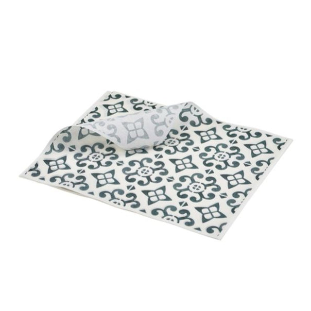 GenWare Greaseproof Paper Black Mosaic 20 x 25cm- Pack 1