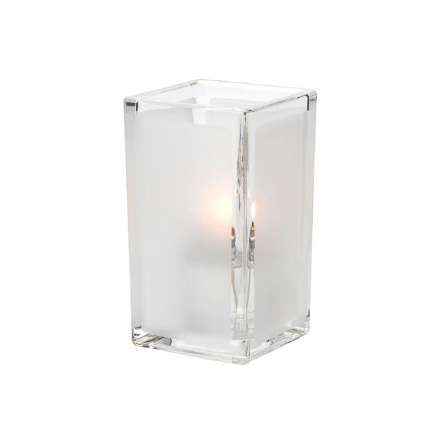 Quad Clear Satin Panel Glass Votive 6.4 x 11.1cm (2 1/2 x 4 3/8")