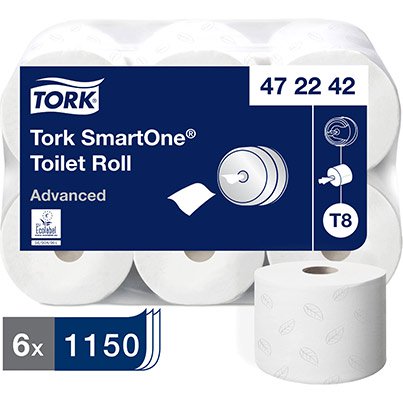 Tork Smart One Toilet Roll 6pk