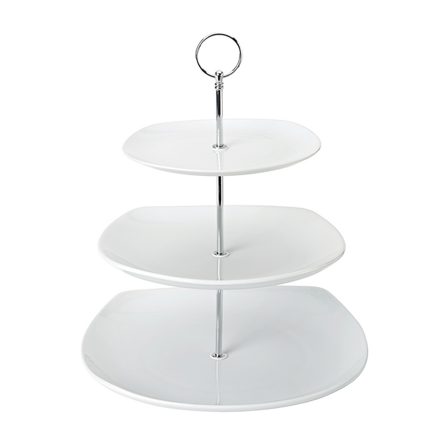 Titan Square 3 Tiered Plate 7.75" 9.75" 11.5"