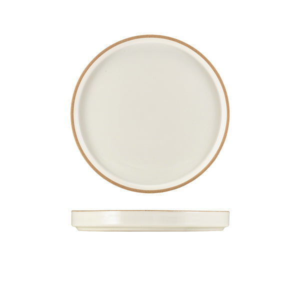 GenWare Kava White Stoneware Presentation Plate 20cm