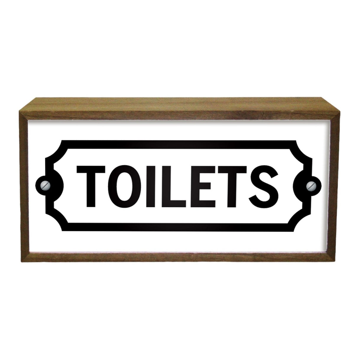 Light Box Toilets Sign
