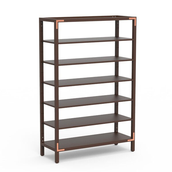 Canvas Dark Lux Bamboo Copper Five Shelf Unit On Legs