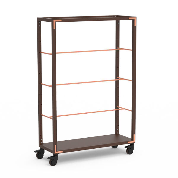Canvas Dark Lux Bamboo Copper Hanging Unit on Casters