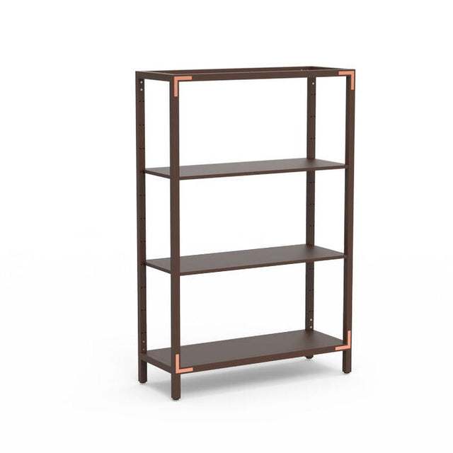 Canvas Dark Lux Bamboo Copper Two Shelf Unit On Legs