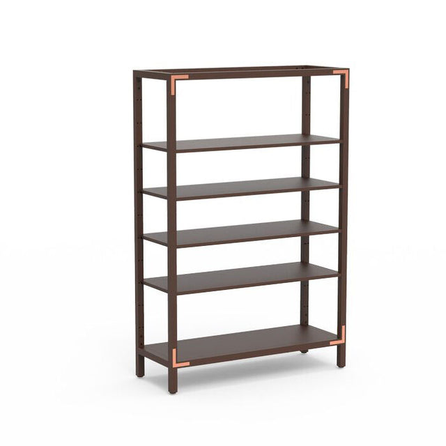 Canvas Dark Lux Bamboo Copper Four Shelf Unit On Legs