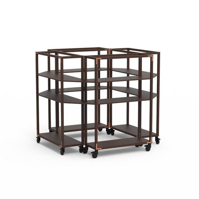 Canvas Dark Lux Bamboo Cover Center Stage Display on Casters