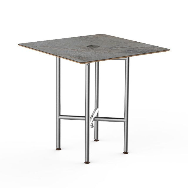 Clix 30" Square Table Grey SS