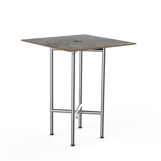 Clix 36" Square Table Grey SS