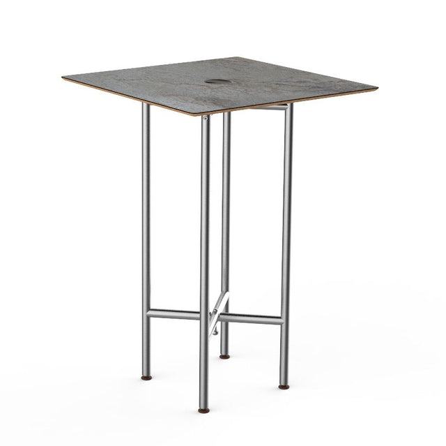 Clix 42" Square Table Grey SS