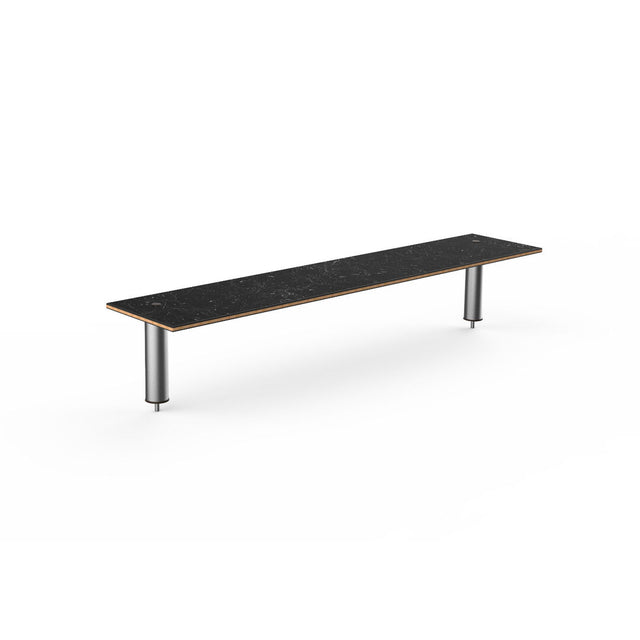 Modular Classic Black Marble Stainless Steel Large Wide Bar Shelf