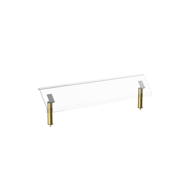 Modular Brass Breath Guard 180.3 x 47cm Gap 22cm (71 x 18 1/2" Gap 8 1/2")