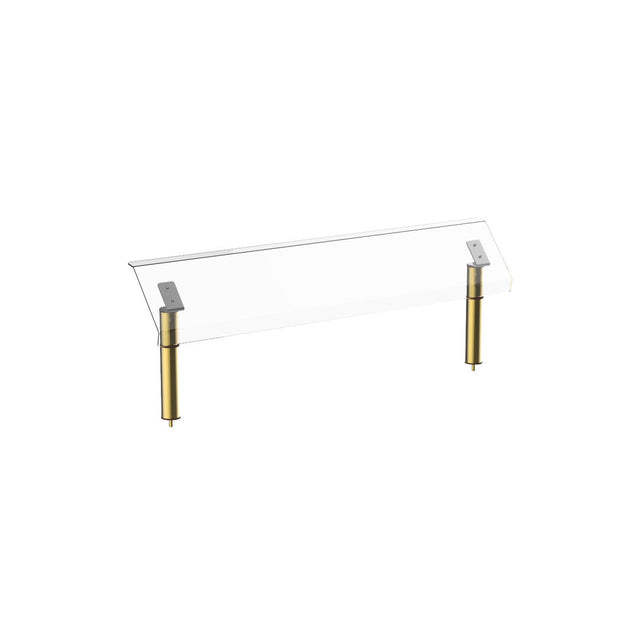 Modular Brass Breath Guard 180.3 x 62cm Gap 36.5cm (71 x 24.5" Gap 14")