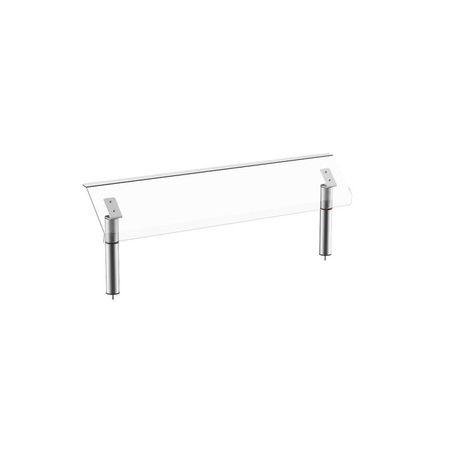 Modular Stainless Steel Breath Guard 180.3 x 62cm Gap 36.5cm (71 x 24.5"Gap 14")