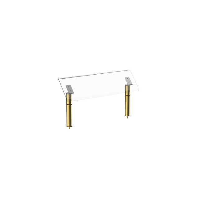 Modular Brass Breath Guard 119.4 x 62cm Gap 36.5cm (47 x 24.5" Gap 14")