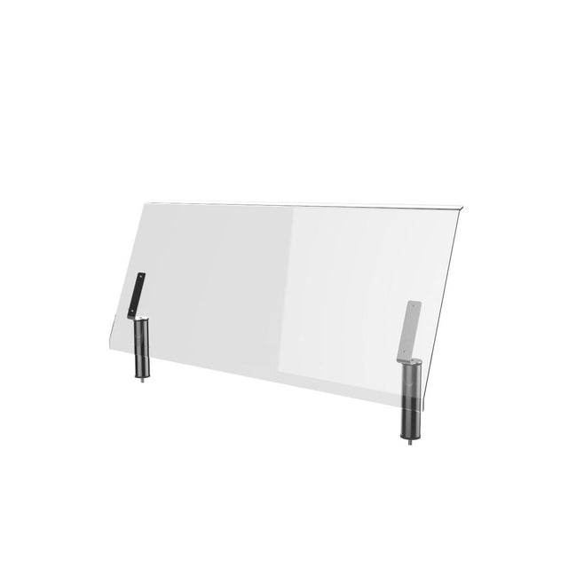 Modular High Profile Acrylic & Stainless Steel Breath Guard With Opening 180.3 x 90.2cm Gap 15.2cm