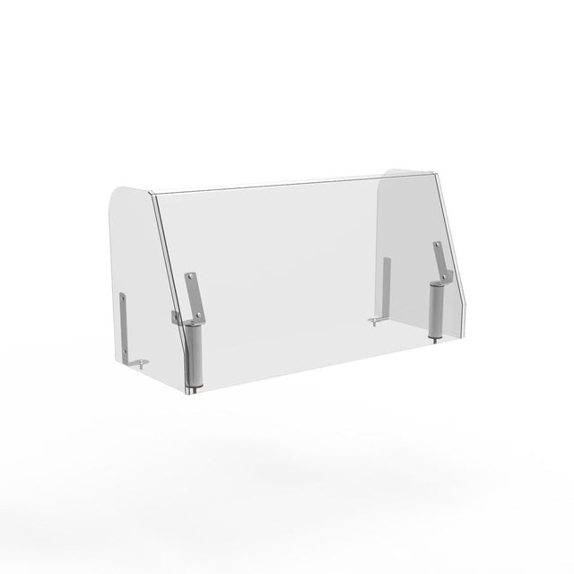 Modular High Profile Full Acrylic & Stainless Steel Breath Guard with End Panels 180.3x90.2x74.9cm