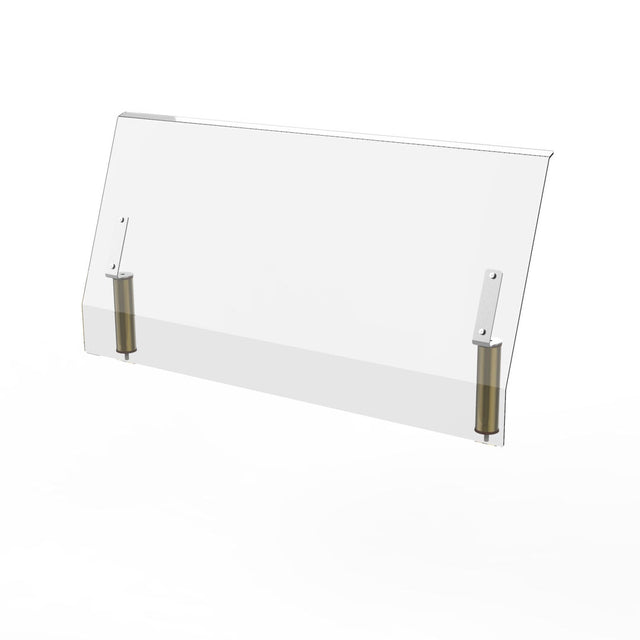 Modular High Profile Full Acrylic & Brush Brass Breath Guard 180.3 x 90.2cm (71 x 35 1/2")