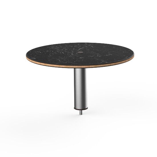 Modular Black Marble Stainless Steel Round High Display Shelf 61cm (24")