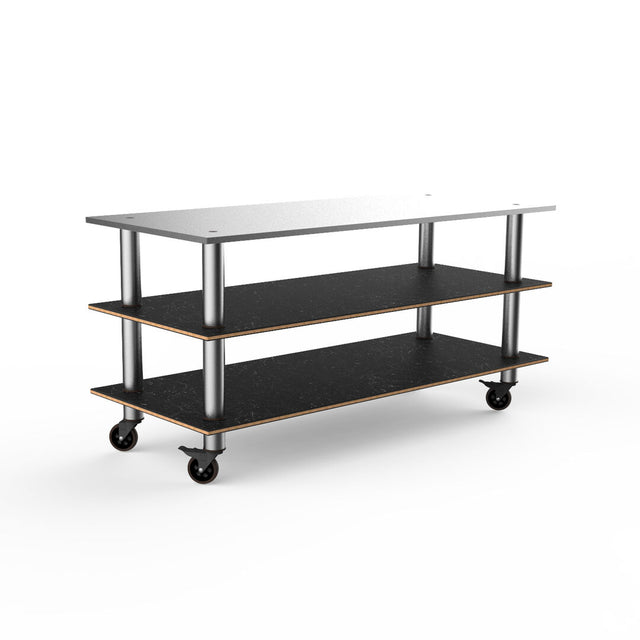 Modular Large Pro Unit SS Top Marble SS Casters