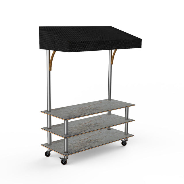 Modular Classic Canopy Unit Grey Slate SS Black Canopy on Casters