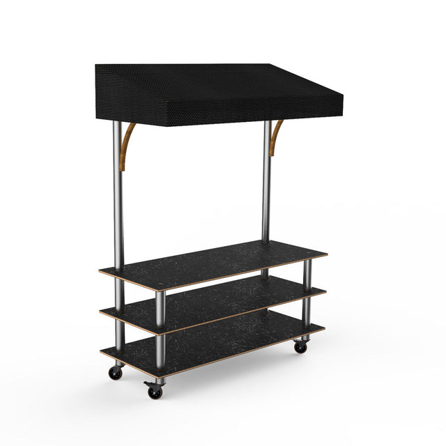 Modular Classic Canopy Unit Marble SS Black Canopy on casters
