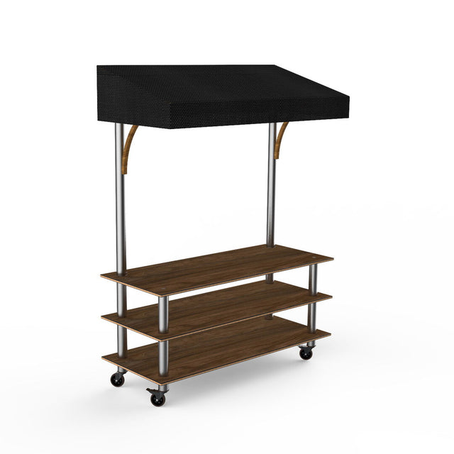 Modular Classic Canopy Unit Mango Wood Stainless Steel Black Canopy Casters